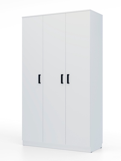 Шкаф распашной трёхстворчатый «Клик Мебель», 1210×500×2100 мм, цвет белый