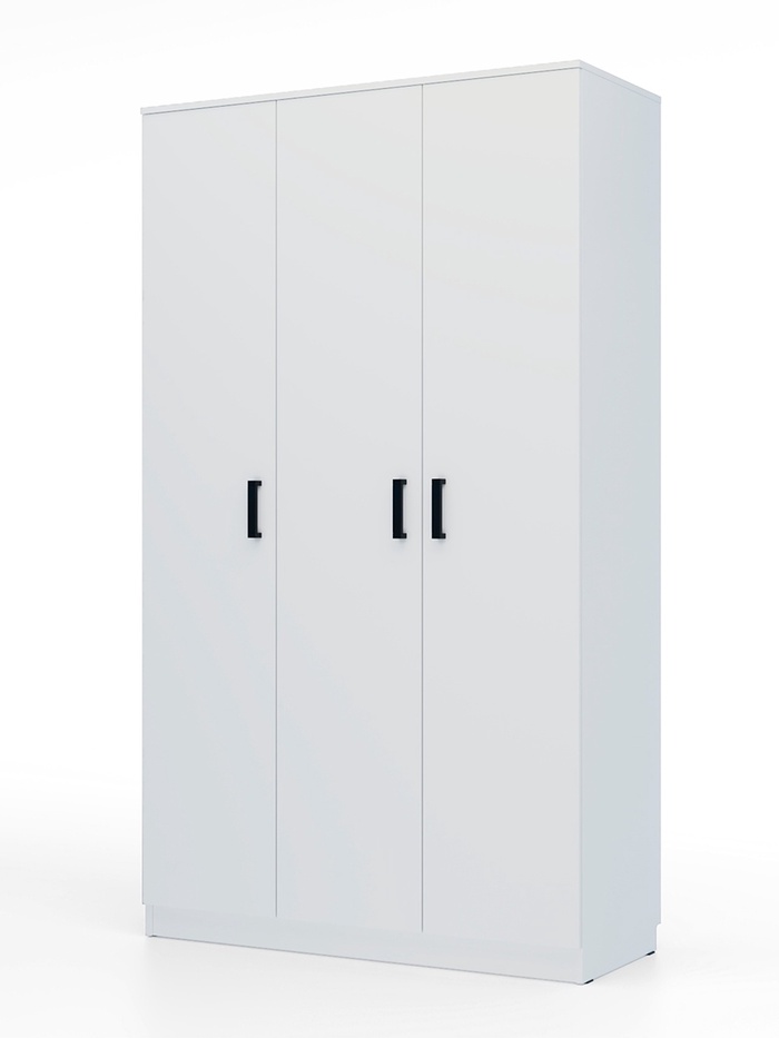 Шкаф распашной трёхстворчатый «Клик Мебель», 1210×500×2100 мм, цвет белый - Фото 1