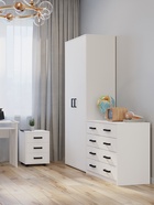 Шкаф двухстворчатый распашной «Клик Мебель», 810×500×2100 мм, цвет белый - Фото 4