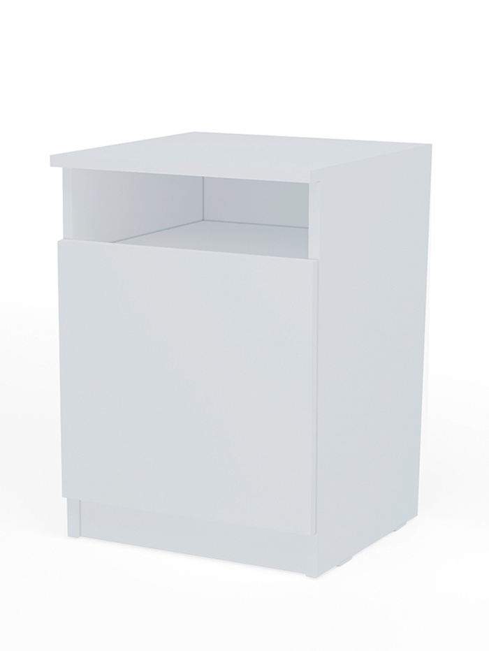 Тумба прикроватная «Клик Мебель», с полкой, 400×400×550 мм, цвет белый - Фото 1