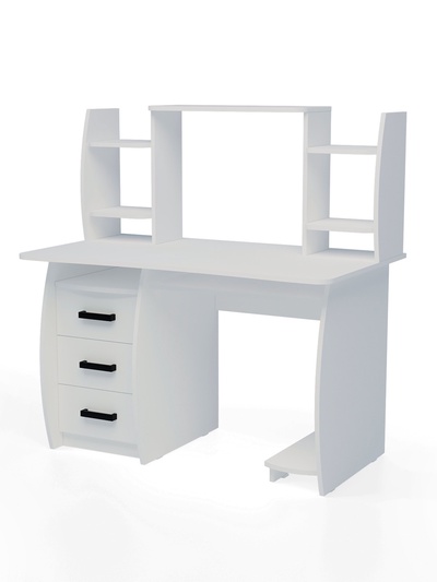 Стол рабочий большой «Клик Мебель», 1220×700×1250 мм, цвет белый