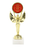 Наградная фигура Ника с вкладышем «Самая лучшая мама и жена», пластик, подставка камень, золото, 18 см - Фото 2