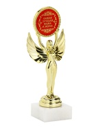 Наградная фигура Ника с вкладышем «Самая лучшая мама и жена», пластик, подставка камень, золото, 18 см - Фото 3