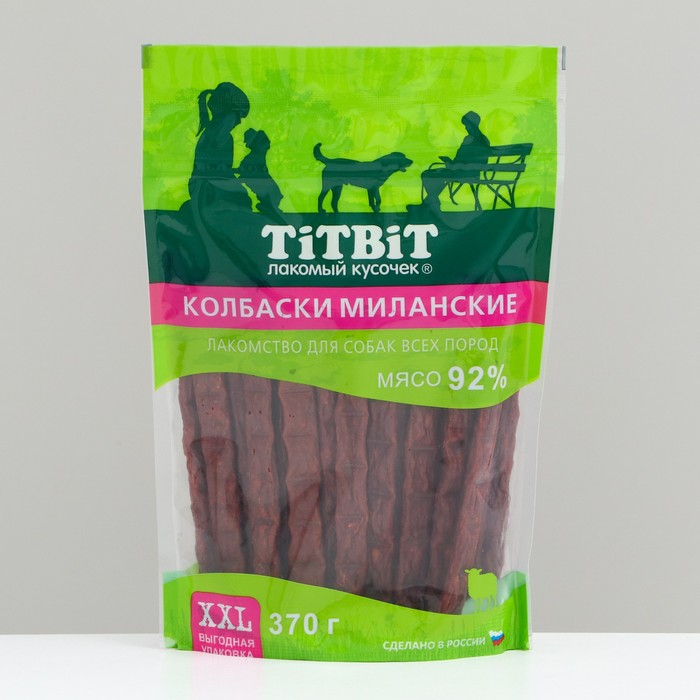 Лакомство TitBit для собак Колбаски Миланские, для всех пород 370 г - Фото 1