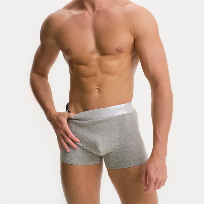 Трусы боксеры мужские, цвет серый МИКС, размер 54 - Фото 1