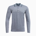 Поло мужское с длинным рукавом, цвет серый/синий, размер XL 9201898