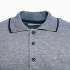 Поло мужское с длинным рукавом, цвет серый/синий, размер XL 9201898