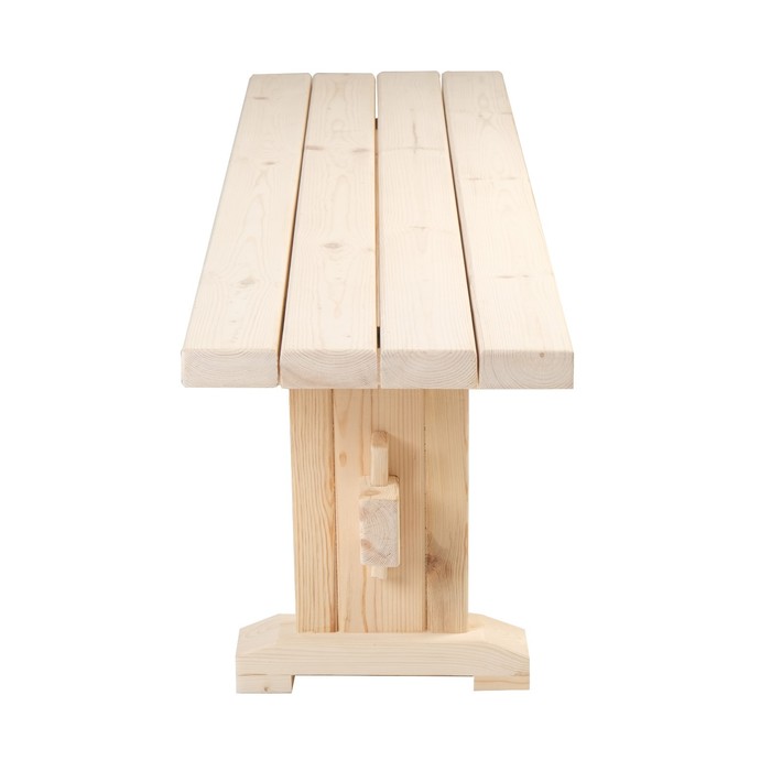 Лавочка (скамейка) деревянная усиленная из хвои для бани и дачи, 160 х 38 х 42 см, без спинки 920896 - фото 1907505767
