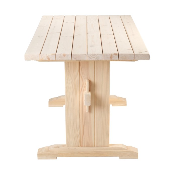 Стол деревянный УСИЛЕННЫЙ толщина доски 4 см  160х76,5х71,5 см, ХВОЯ - фото 1908967368