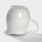 Кувшин для воды фарфоровый Magistro «Бланш», 1 л, 13×15 см, цвет белый - Фото 3