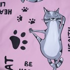 Постельное бельё евро Традиция Йога кошки розовый 205х217, 217х240, 70х70 2шт, поплин 110г/м² 100% хлопок - Фото 2
