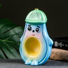 Копилка "Авокадо в кепке" голубой/зеленый, 20 см - фото 804969468