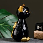 Копилка "Кошка геометрическая" черная/золото, 19см - Фото 2
