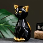 Копилка "Кошка геометрическая" черная/золото, 19см - Фото 4
