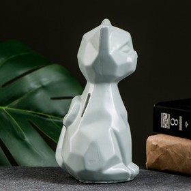 

Копилка "Кошка геометрическая" серо-зеленая, 19см