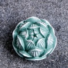 Подставка для благовоний палочек «Лотос», гипс, серо-зеленый, белый, 5×6 см - фото 60805405