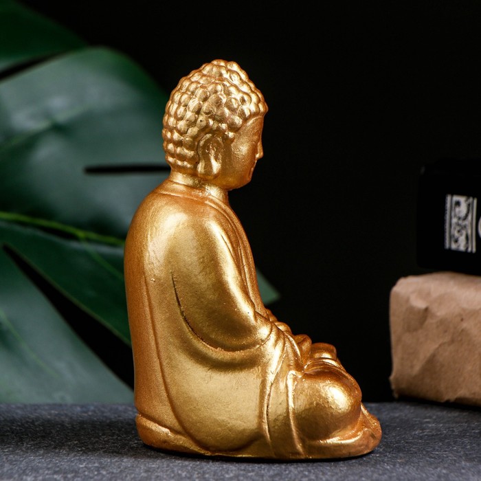 Подставка для благовоний "Будда сидит" золото, 12см - фото 1886903834