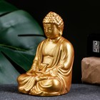 Подставка для благовоний "Будда сидит" золото, 12см - фото 9815473