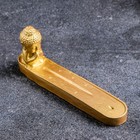 Подставка для благовоний "Будда маленький" золото, 8х19см - фото 9586864