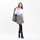 Юбка женская с разрезом MIST р. 46, чёрный/белый - Фото 4