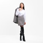 Юбка женская с разрезом MIST р. 46, чёрный/белый - Фото 6
