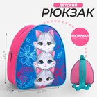 Рюкзак детский для девочки «Котята», 23х20,5 см, отдел на молнии - Фото 1