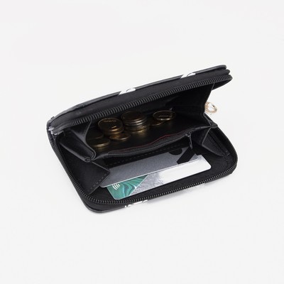 Кошелёк на молнии, цвет чёрный