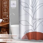 Штора для ванной Доляна «Беж» с люверсами, 180×180 см - Фото 1