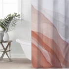 Штора для ванной Доляна «Беж», с люверсами, 180×180 см, полиэстер - Фото 1