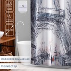 Штора для ванны Доляна «Париж», с люверсами, 180×180 см, полиэстер - фото 9907965