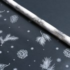 Плёнка глянцевая «Шишки», белая, 1 х 5.2 м, Новый год - фото 320149289