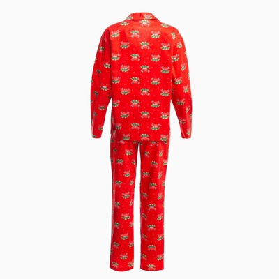 Пижама новогодняя женская (рубашка, брюки) KAFTAN «Машинки», размер 52-54, красная