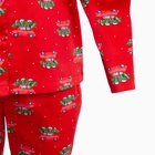 Пижама новогодняя женская (рубашка, брюки) KAFTAN «Машинки», размер 52-54, красная 9194948