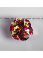 Гирлянда «Нить» 4.5 м с насадками «Цветочные шары», IP20, прозрачная нить, 15 LED, свечение красное, 220 В - фото 118568931