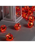 Гирлянда «Нить» 4.5 м с насадками «Цветочные шары», IP20, прозрачная нить, 15 LED, свечение красное, 220 В - фото 118568932