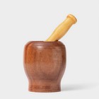 Ступка с толкушкой Доляна «Бамбук», d=10 см - Фото 2