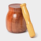 Ступка с толкушкой Доляна «Бамбук», d=10 см - Фото 4