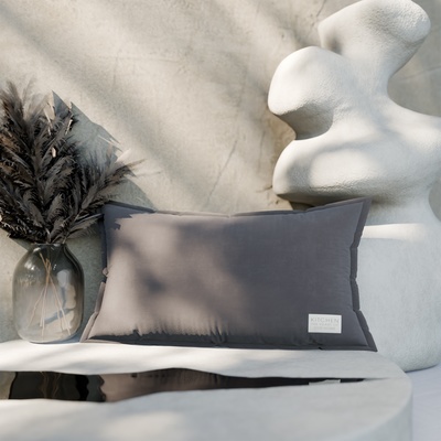 Подушка Этель, 30х50+1 см, серый, 100% хлопок