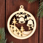 Заготовка для творчества, подвесная новогодняя ёлочная игрушка «Колокольчики», 7×8 см - фото 26525754