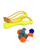 Деревянная игрушка «Рогатка и мягкие шарики», жёлтая - Фото 4