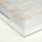 Коробка для 12 капкейков, с прозрачной крышкой, серебро, 34.7×26.3×10 см - Фото 3