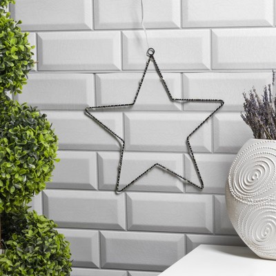 Светодиодная фигура «Звезда» 28×28 см, металл, батарейки ААх2 (не в комплекте), свечение тёплое белое