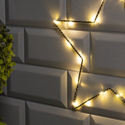 Светодиодная фигура «Звезда» 28×28 см, металл, батарейки ААх2 (не в комплекте), свечение тёплое белое