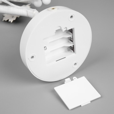 Светодиодный куст «Жемчужины» 45 см, 24 LED, постоянное свечение, от батареек AAx3, USB, свечение тёплое белое
