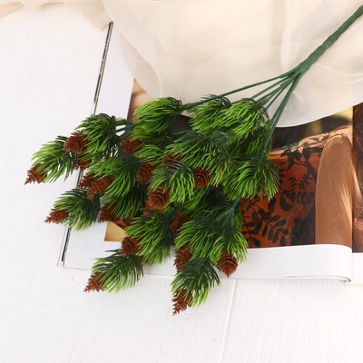 Букет искусственный «Хвойный» маленькие шишки, h=27 см