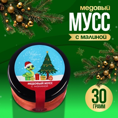 Медовый мусс "Время новогодних чудес", с малиной, 30 г