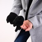 Перчатки мужские, безразмерные, без утеплителя, цвет чёрный - Фото 3