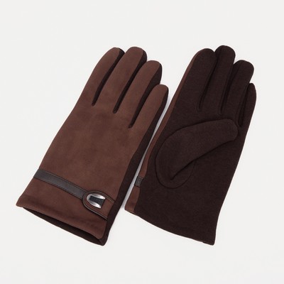 Перчатки мужские, безразмерные, без утеплителя, цвет коричневый