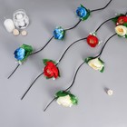Декор тинги "Пионы бутоны с мелкими цветочками" 150 см, микс - Фото 1