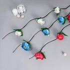 Декор тинги "Пионы бутоны с мелкими цветочками" 150 см, микс - Фото 2